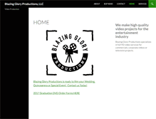 Tablet Screenshot of blazinggloryproductions.com